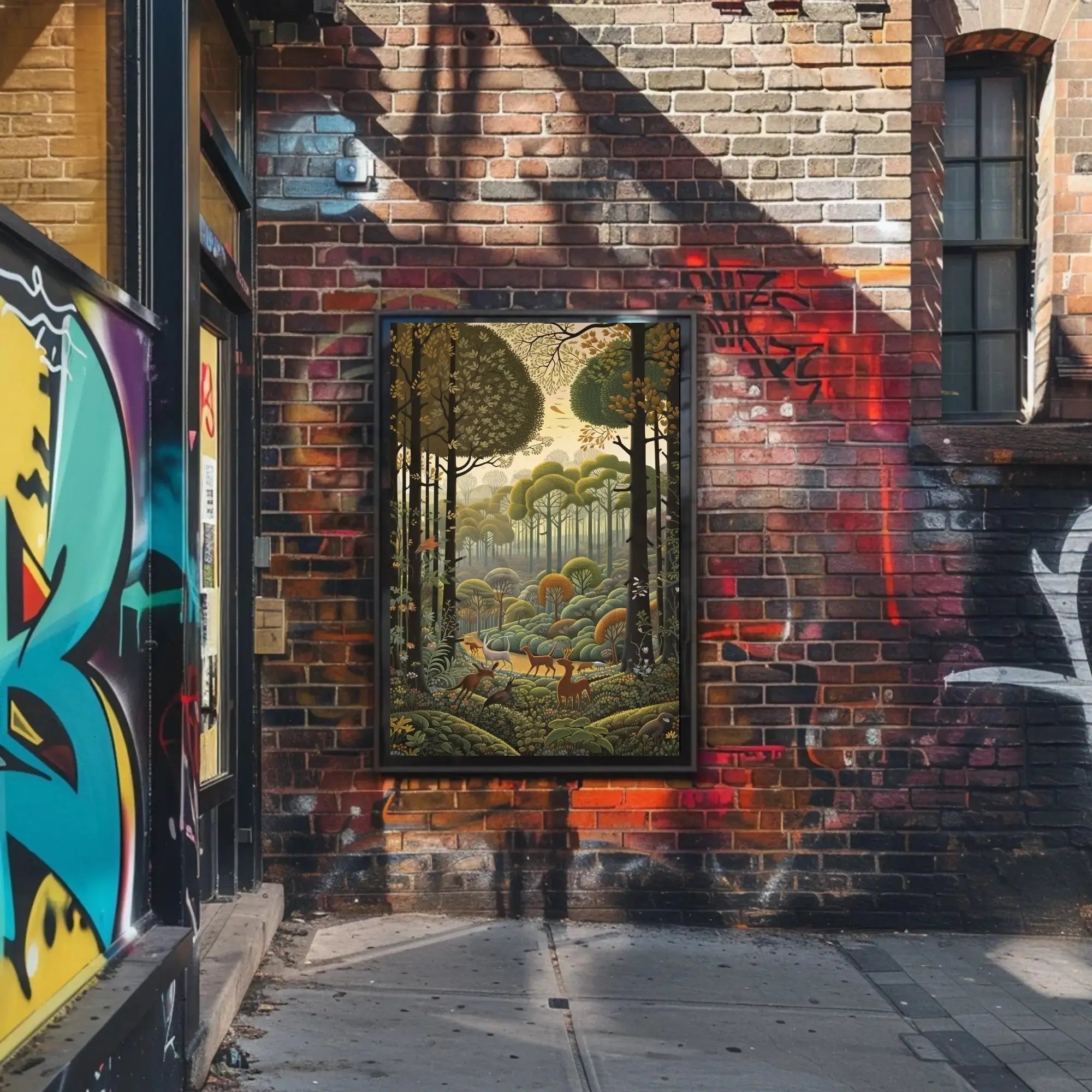 Lush Wilderness Scene with Harmony Animal Poster PosterGoat