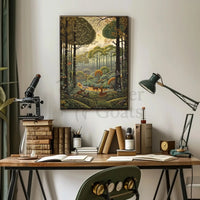 Lush Wilderness Scene with Harmony Animal Poster PosterGoat
