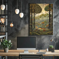 Lush Wilderness Scene with Harmony Animal Poster PosterGoat
