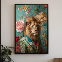 Luxurious Lion in Suit: Fantasy or Mythology Poster PosterGoat
