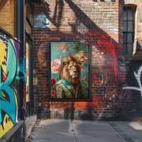 Luxurious Lion in Suit: Fantasy or Mythology Poster PosterGoat