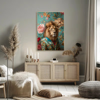 Luxurious Lion in Suit: Fantasy or Mythology Poster PosterGoat