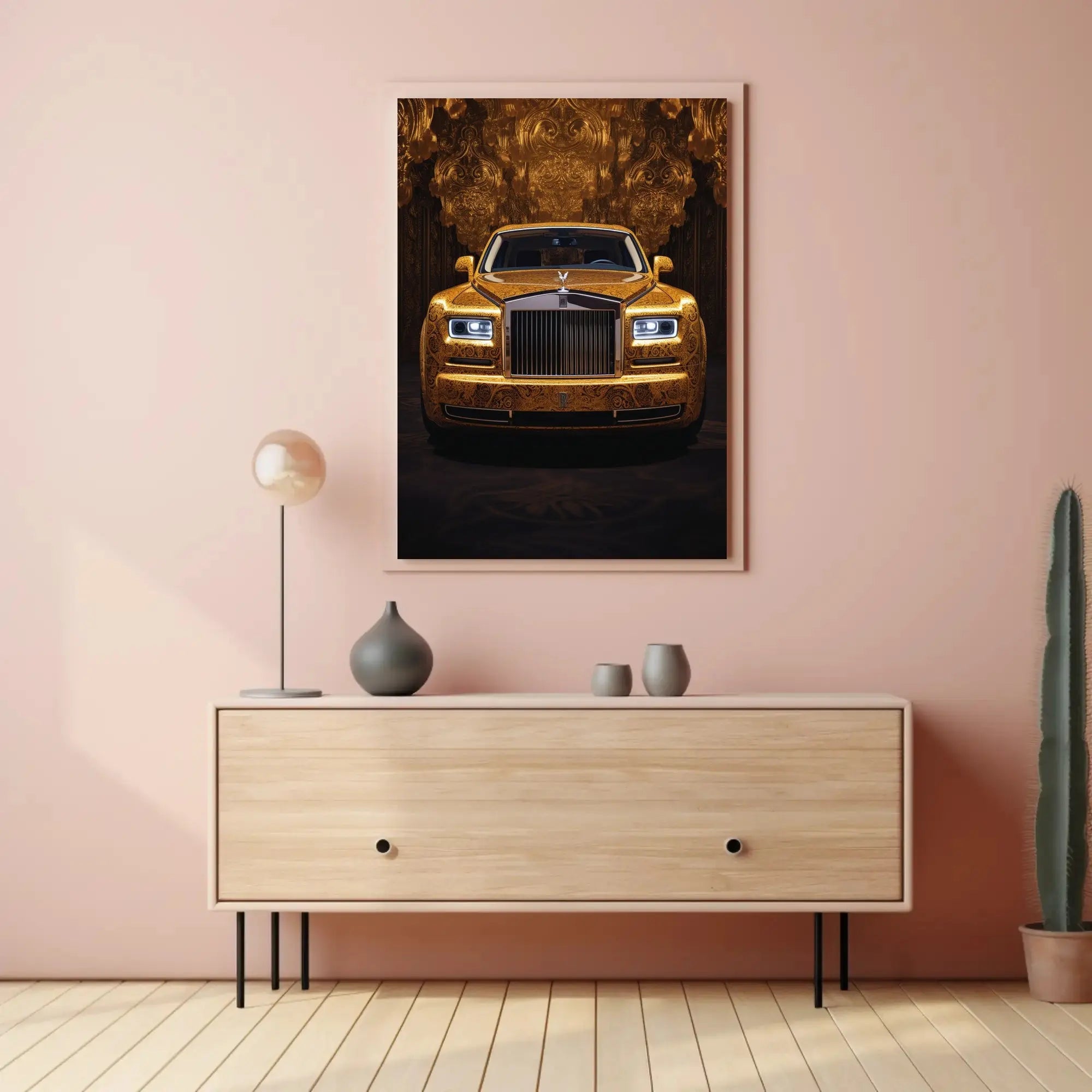 Luxury Car Gold Aesthetic Abstract, Artistic, or Pop Culture Poster PosterGoat