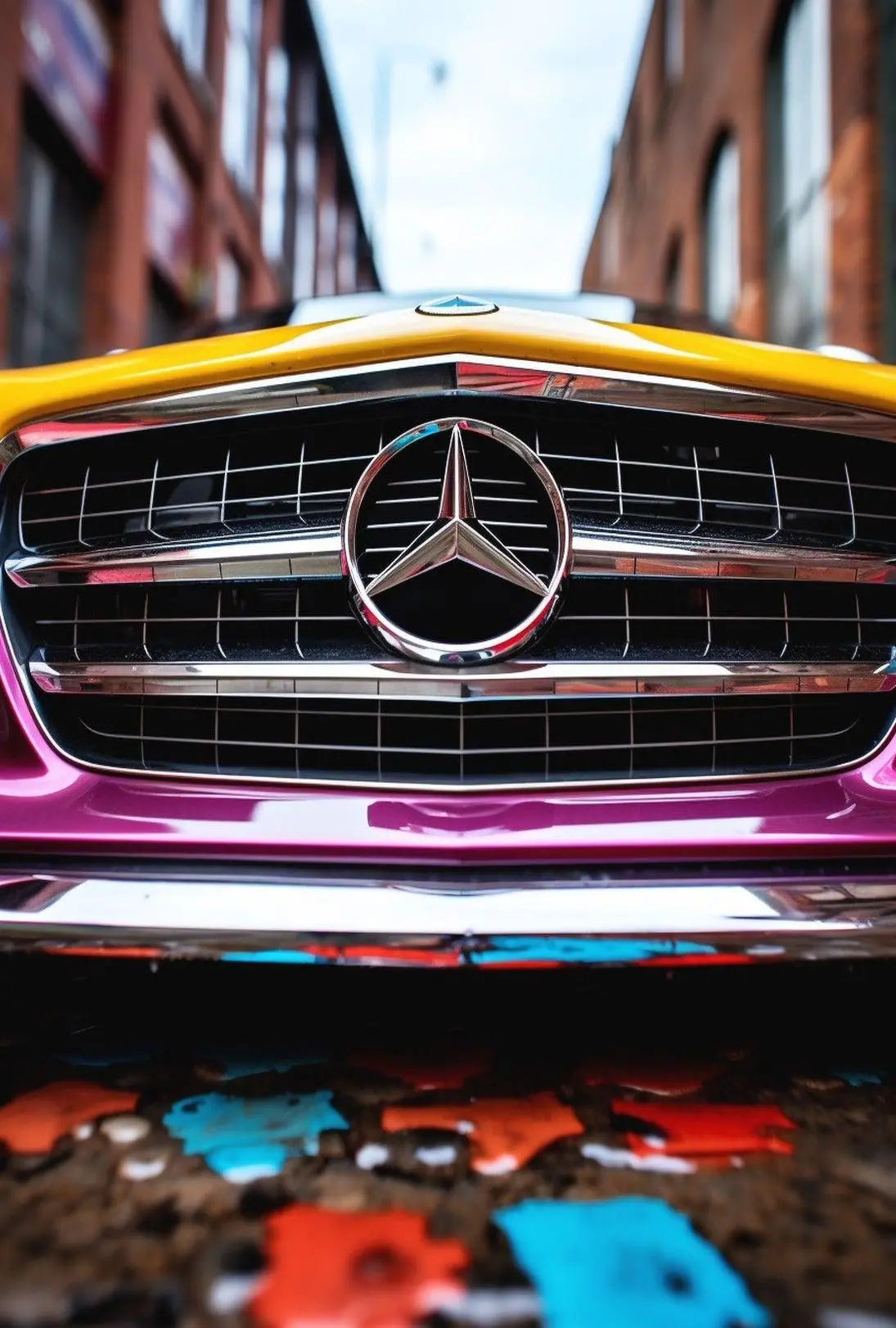 Luxury Mercedes-Benz Urban Vivid Art - Abstract, Artistic, or Pop Culture Poster PosterGoat