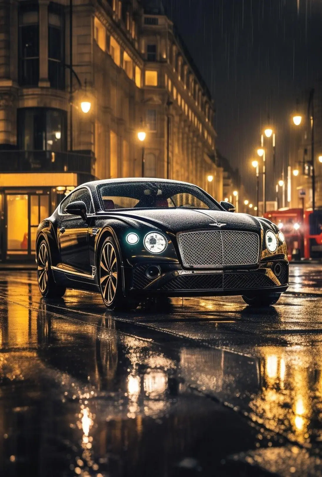 Luxury Night Drive in London City Poster PosterGoat