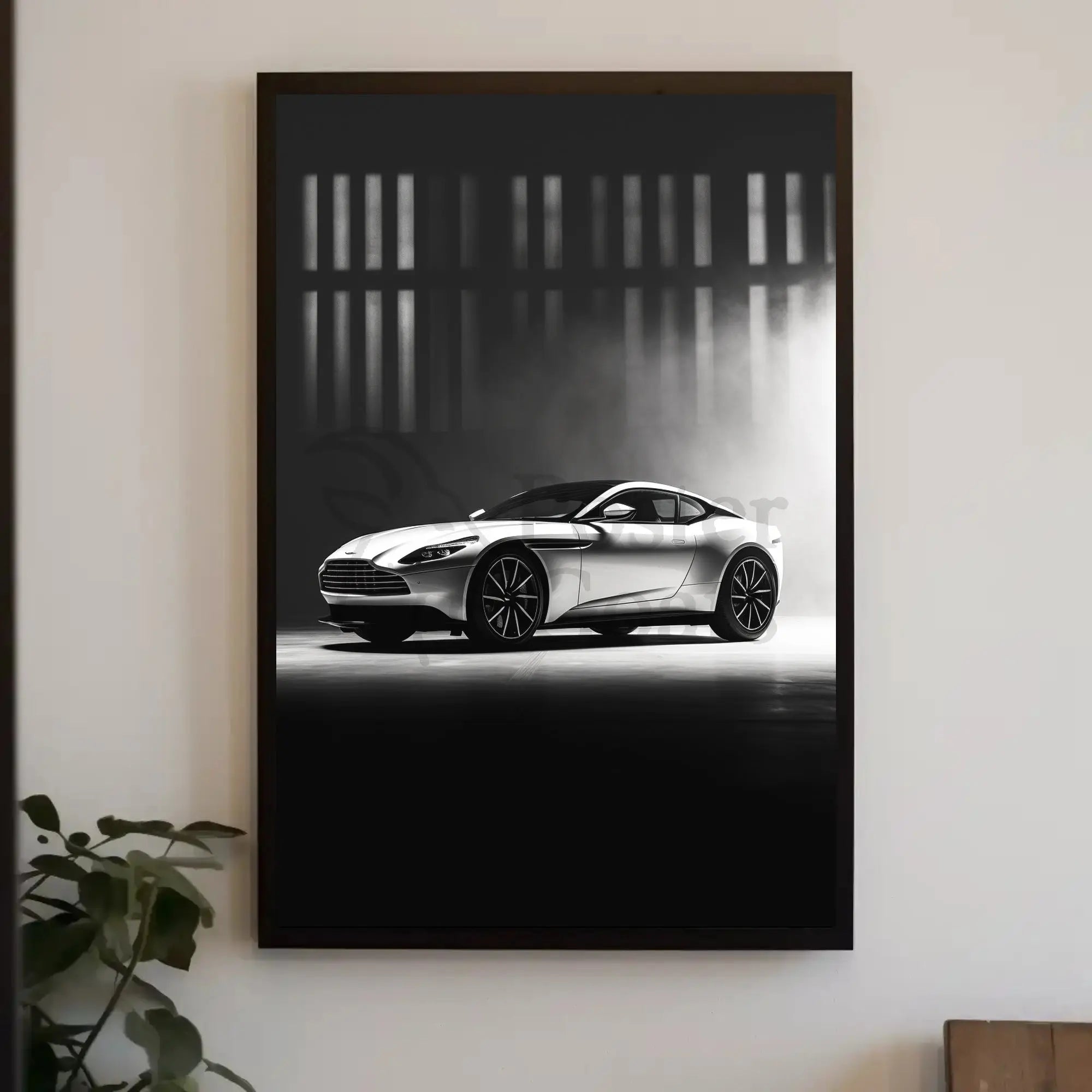 Luxury Sports Car Focused Modern Art Poster PosterGoat