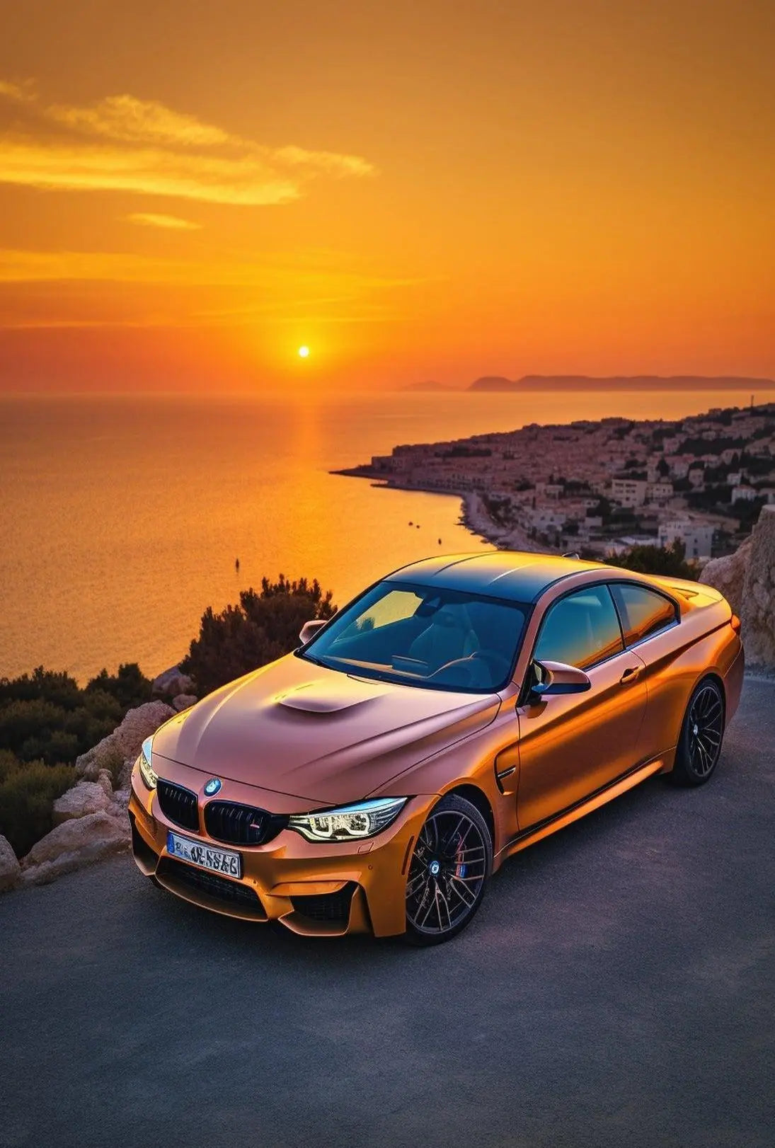 Luxury Sports Car Sunset Adventure - Travel Poster PosterGoat
