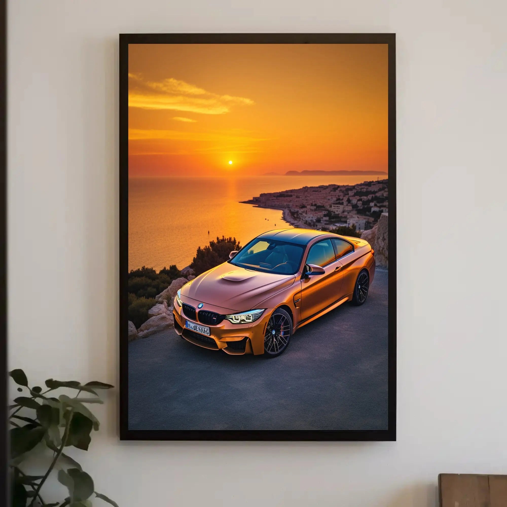 Luxury Sports Car Sunset Adventure - Travel Poster PosterGoat