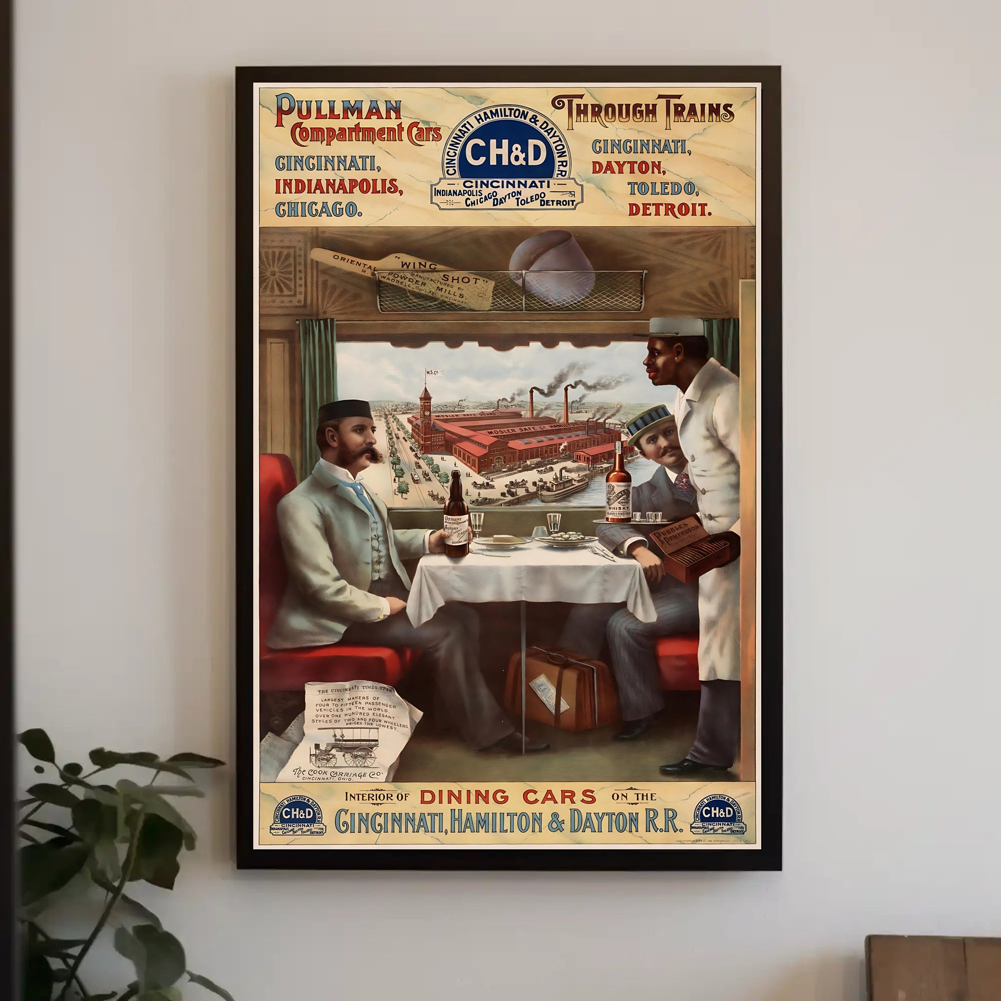 Luxury Train Travel Cincinnati Railroad Vintage Travel Poster PosterGoat