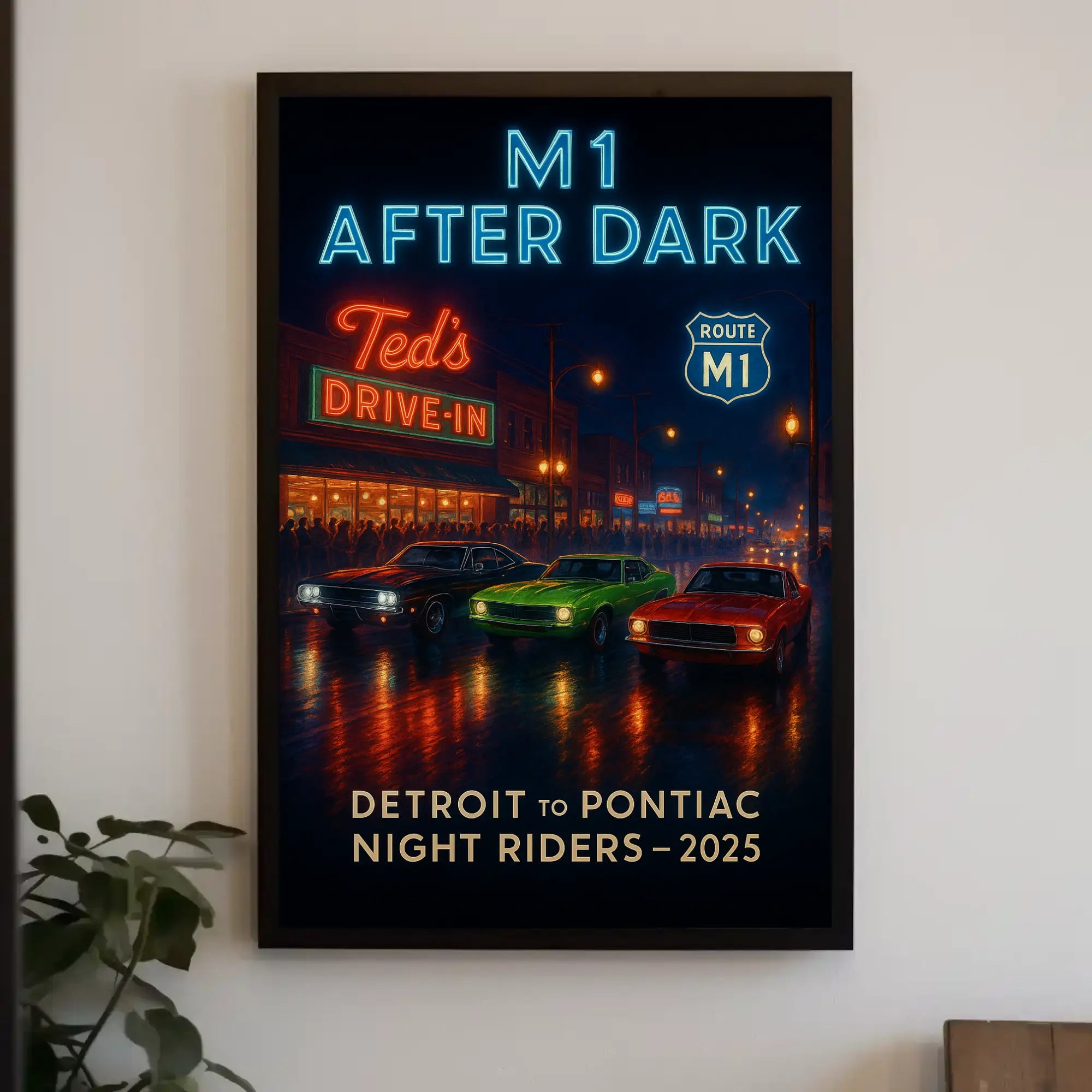 M1 After Dark Classic Car Culture Poster PosterGoat