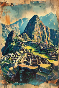 Machu Picchu Adventure Awaits Vintage Travel Poster PosterGoat