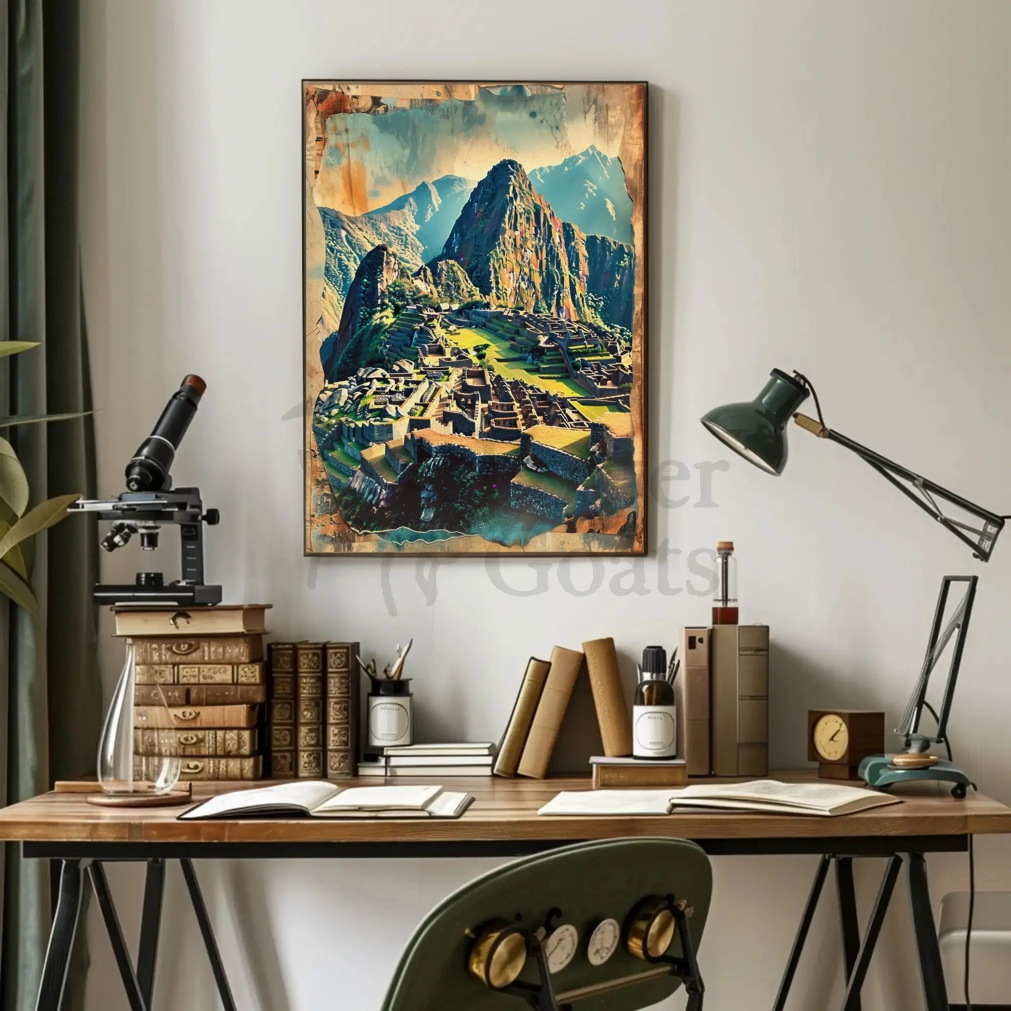 Machu Picchu Adventure Awaits Vintage Travel Poster PosterGoat