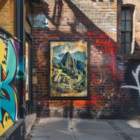 Machu Picchu Vintage Adventure Travel Poster PosterGoat