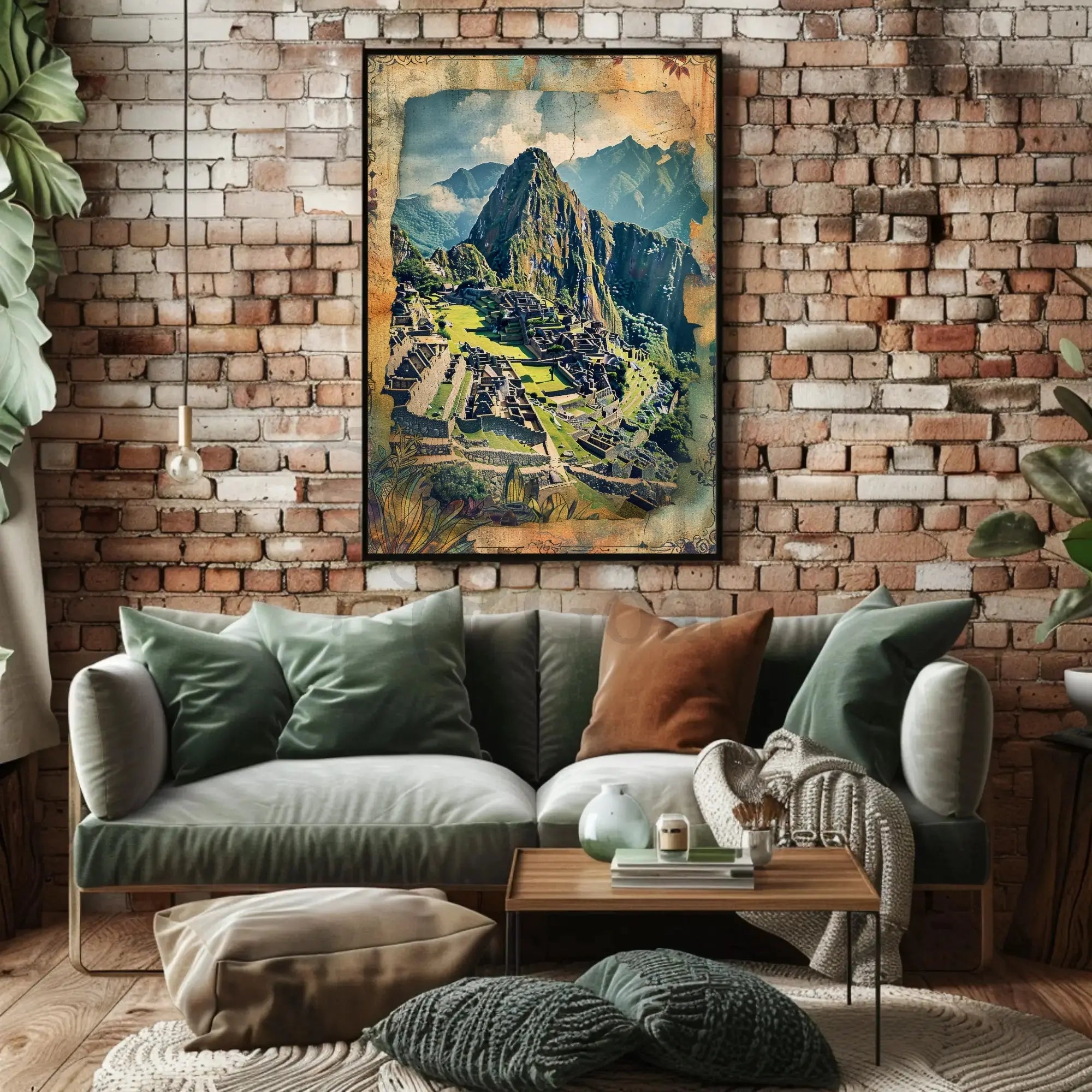 Machu Picchu Vintage Adventure Travel Poster PosterGoat