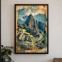 Machu Picchu Vintage Adventure Travel Poster PosterGoat