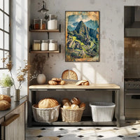 Machu Picchu Vintage Adventure Travel Poster PosterGoat