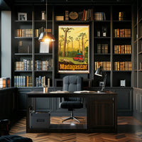 Madagascar Adventure Vintage Travel Exploration Poster PosterGoat