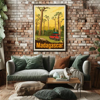 Madagascar Adventure Vintage Travel Exploration Poster PosterGoat