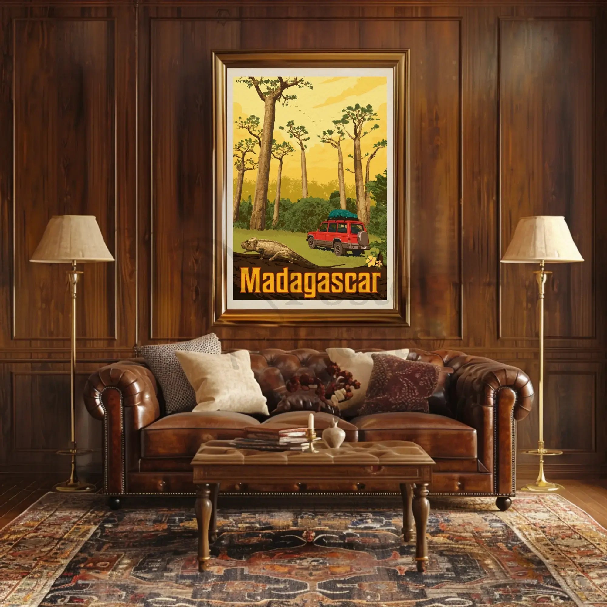 Madagascar Adventure Vintage Travel Exploration Poster PosterGoat