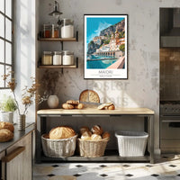 Maiori Amalfi Coast Travel Poster Retro Style Artwork PosterGoat