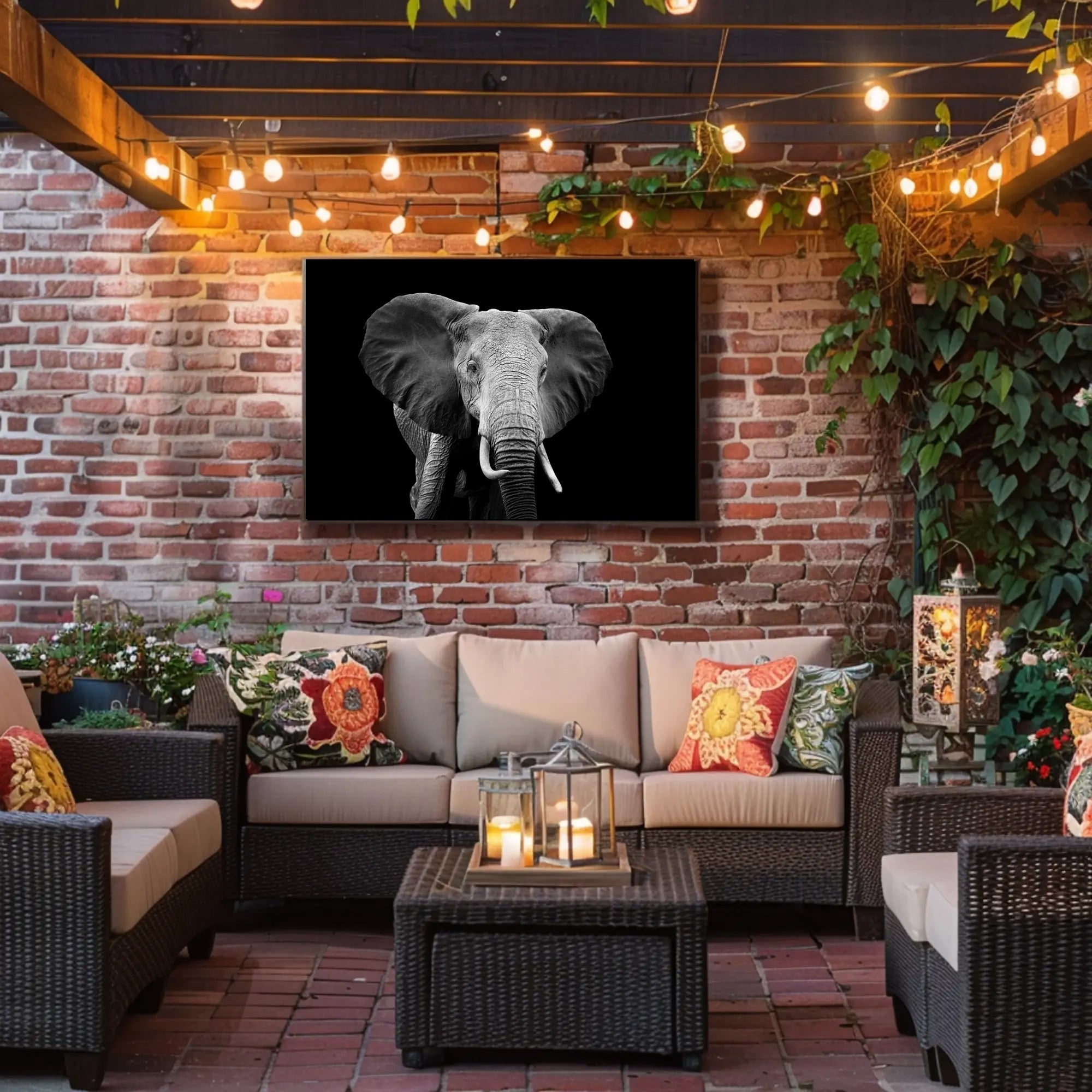 Majestic African Elephant Close-Up Wildlife Art Animal Poster PosterGoat