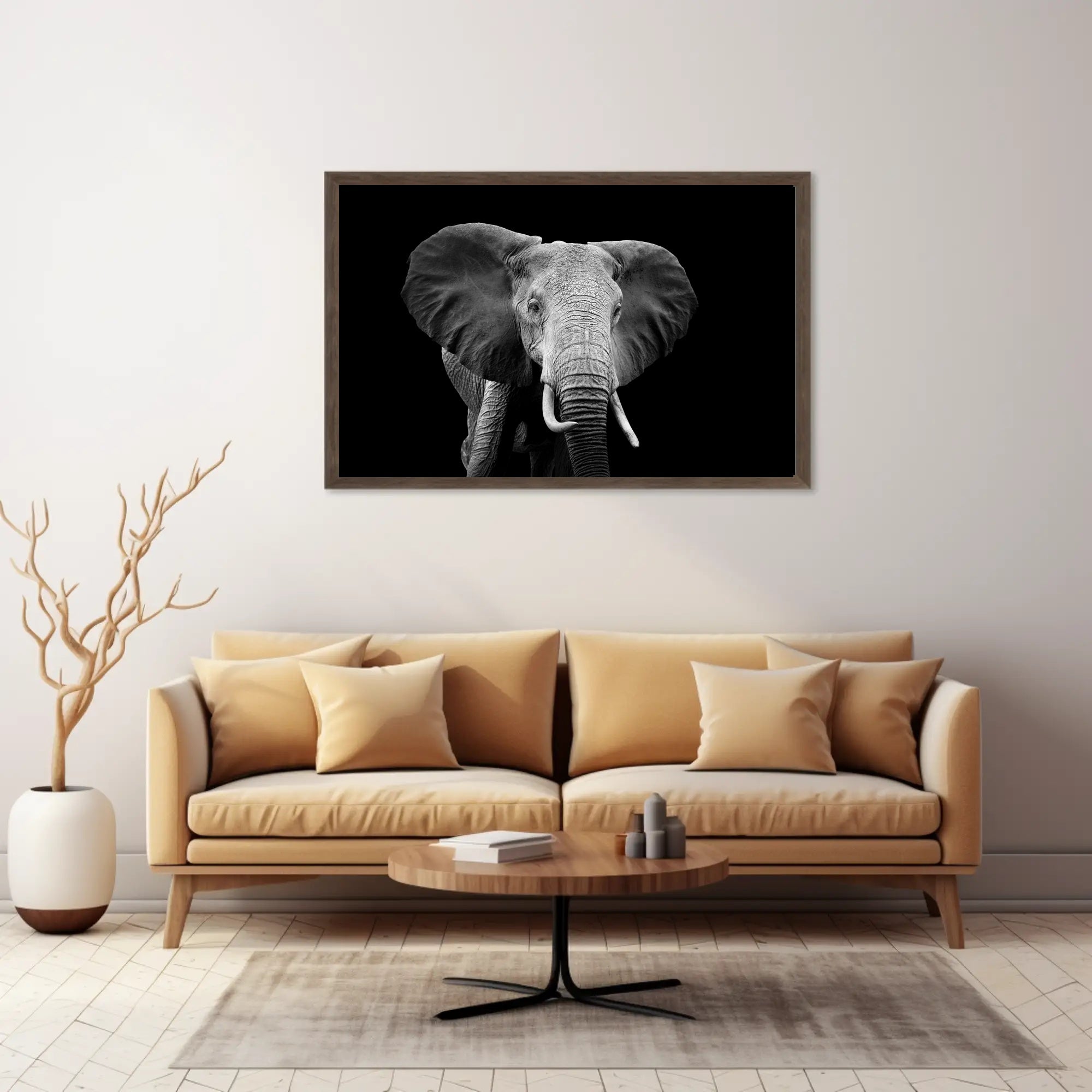 Majestic African Elephant Close-Up Wildlife Art Animal Poster PosterGoat