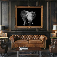 Majestic African Elephant Close-Up Wildlife Art Animal Poster PosterGoat