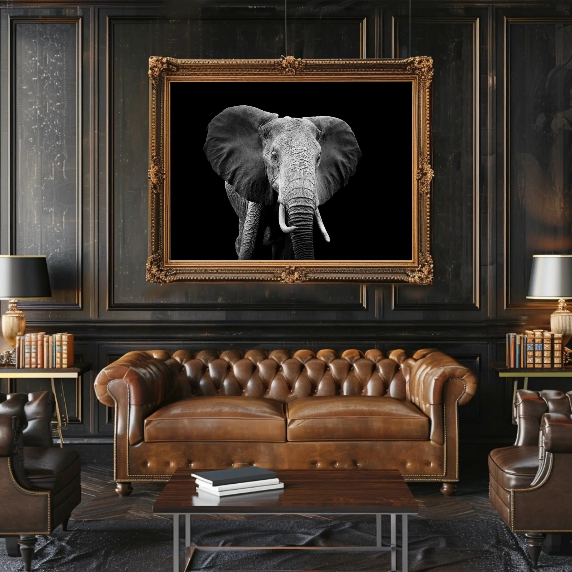 Majestic African Elephant Close-Up Wildlife Art Animal Poster PosterGoat