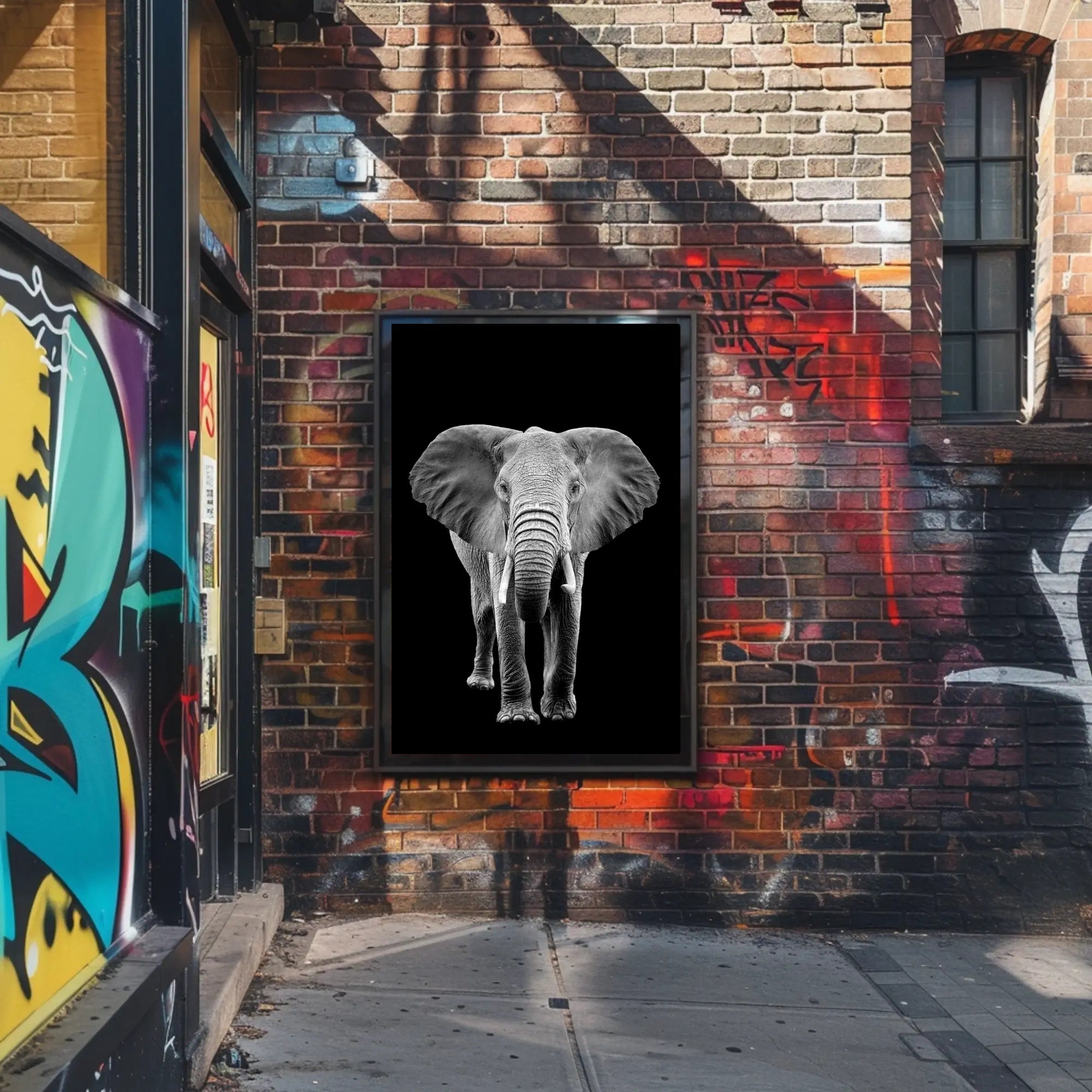 Majestic African Elephant Photorealistic Animal Poster PosterGoat