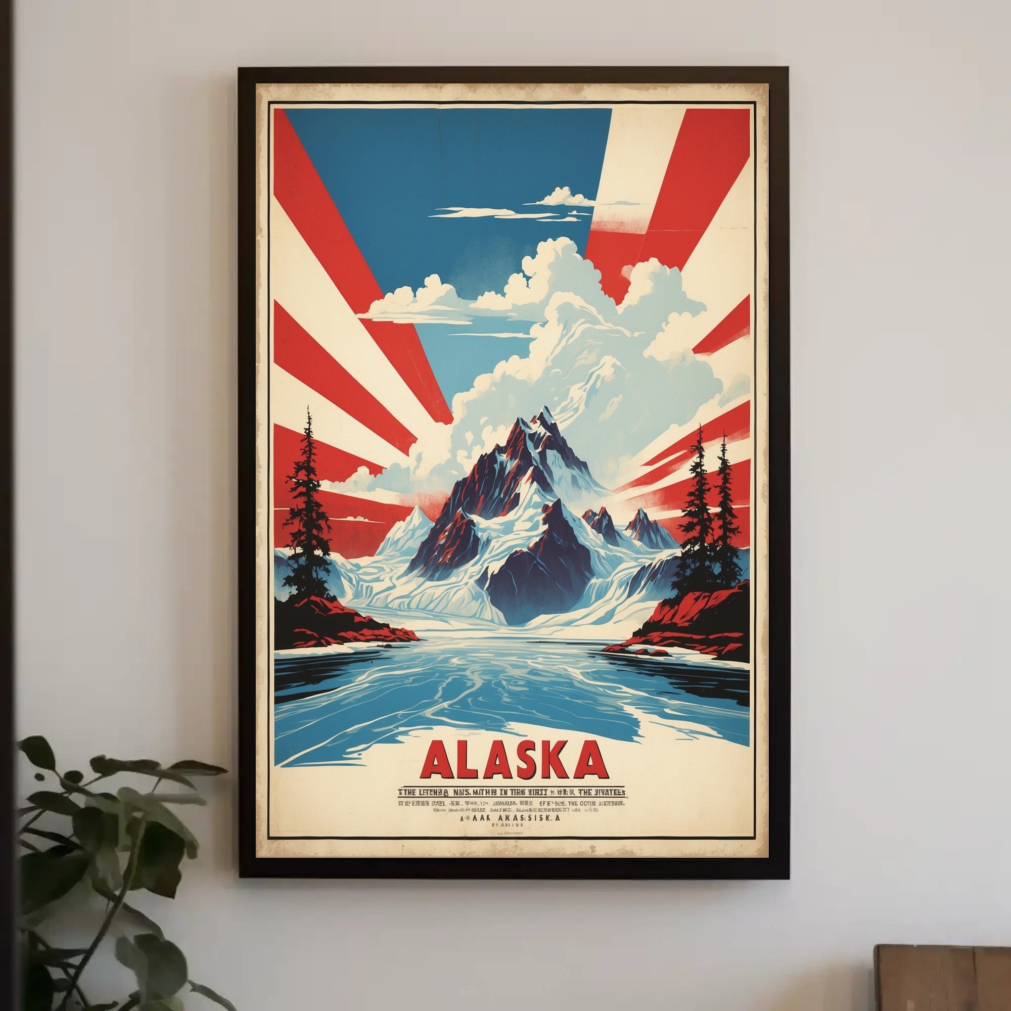 Majestic Alaska Adventure Vintage Travel Poster PosterGoat