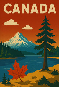 Majestic Canadian Landscape Vintage Travel Poster PosterGoat