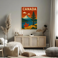 Majestic Canadian Landscape Vintage Travel Poster PosterGoat