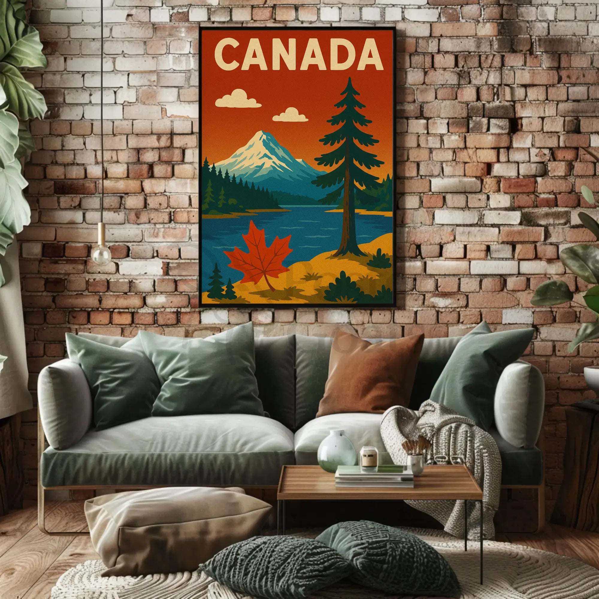 Majestic Canadian Landscape Vintage Travel Poster PosterGoat