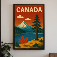 Majestic Canadian Landscape Vintage Travel Poster PosterGoat