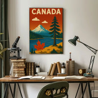 Majestic Canadian Landscape Vintage Travel Poster PosterGoat