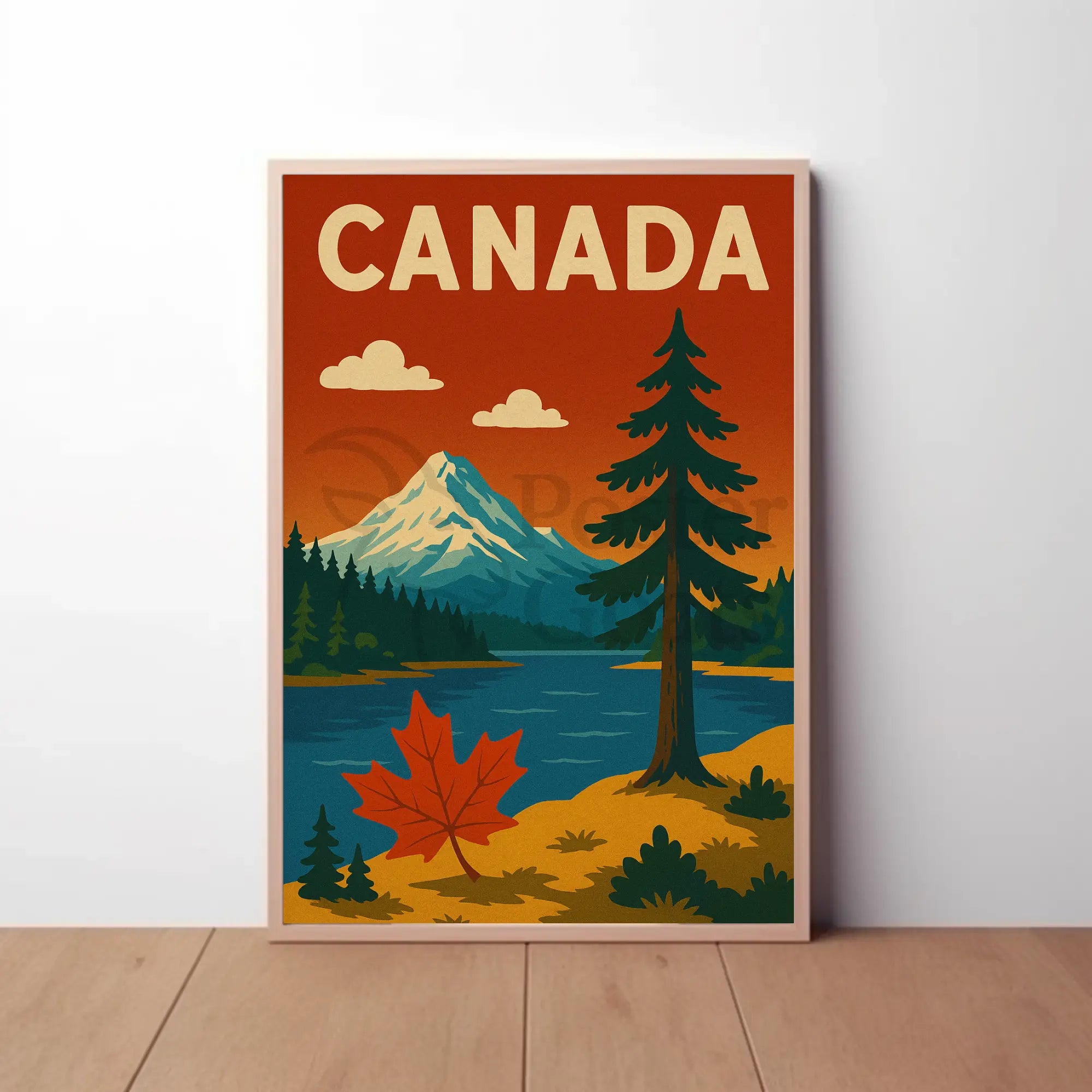 Majestic Canadian Landscape Vintage Travel Poster PosterGoat