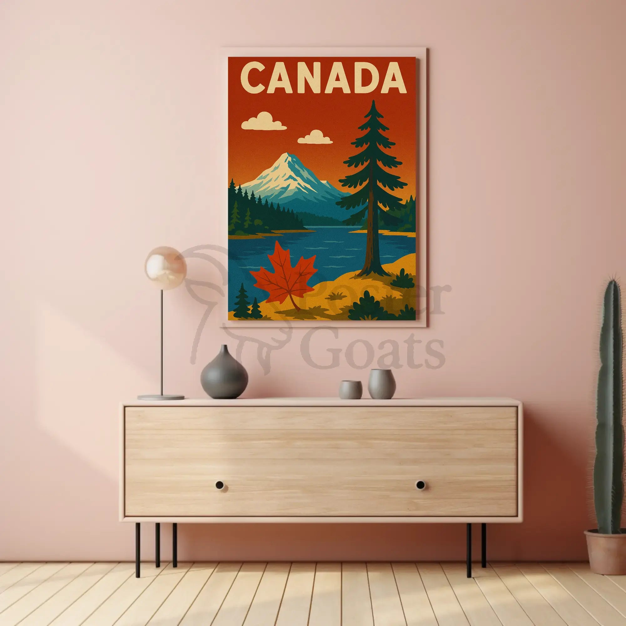 Majestic Canadian Landscape Vintage Travel Poster PosterGoat