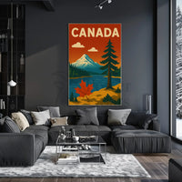 Majestic Canadian Landscape Vintage Travel Poster PosterGoat
