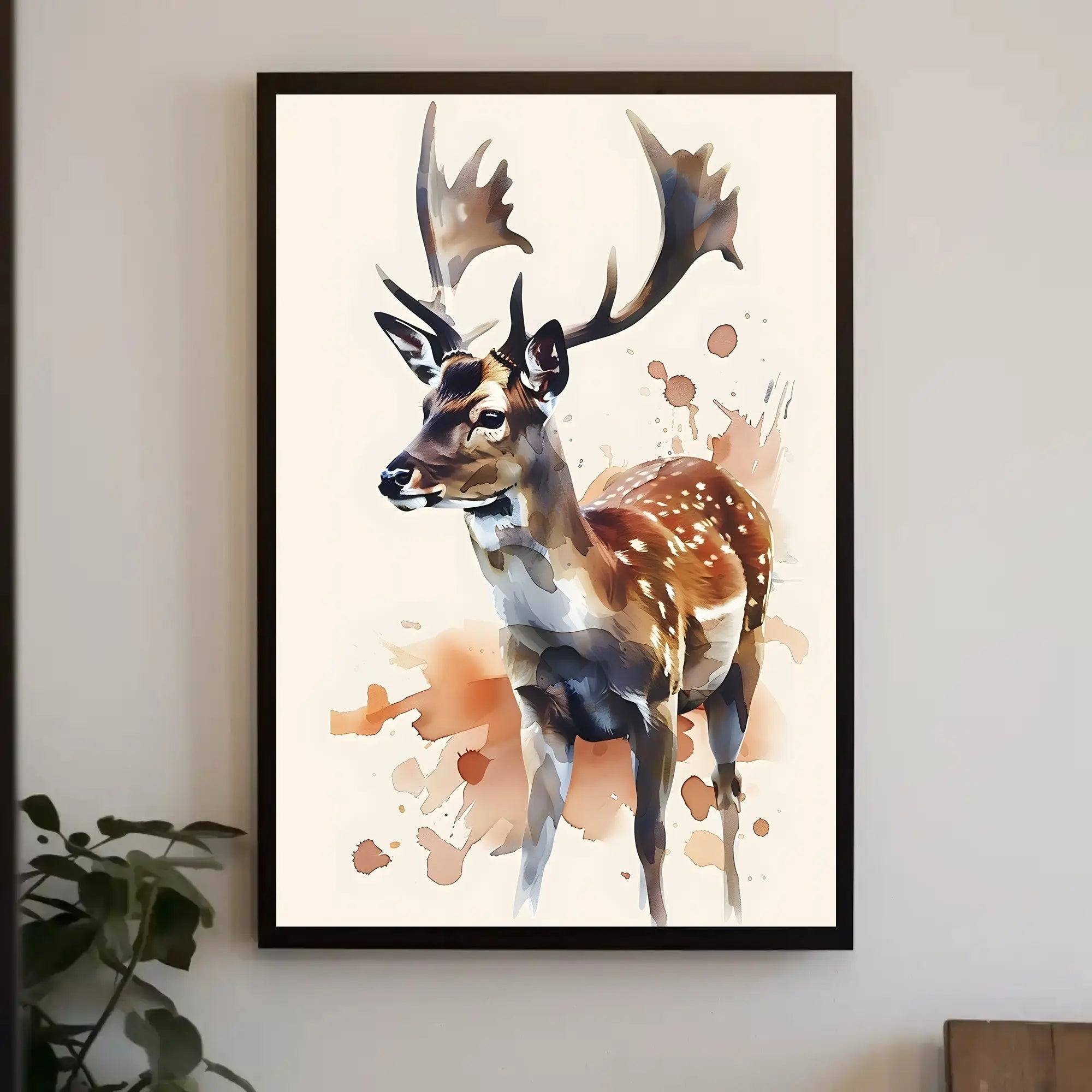 Majestic Deer Watercolor Art Animal Poster PosterGoat