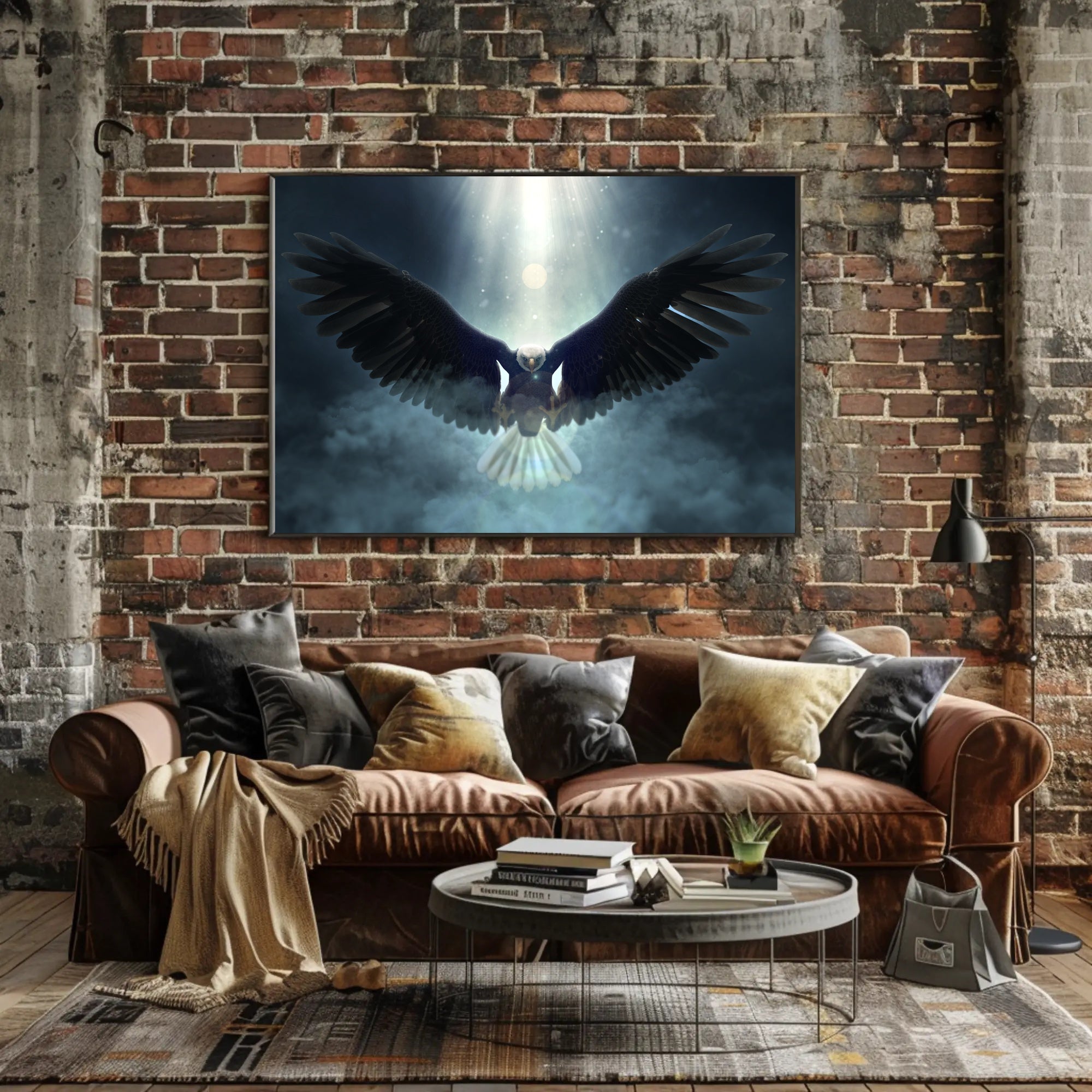 Majestic Eagle in Flight Animal Art Print PosterGoat