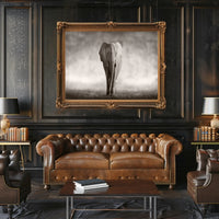 Majestic Elephant Emerging African Savannah Scene Animal Poster PosterGoat