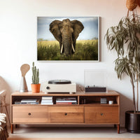 Majestic Elephant in African Savanna Animal Poster PosterGoat