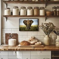 Majestic Elephant in African Savanna Animal Poster PosterGoat