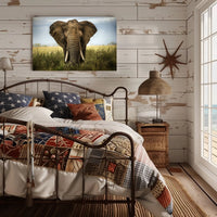 Majestic Elephant in African Savanna Animal Poster PosterGoat