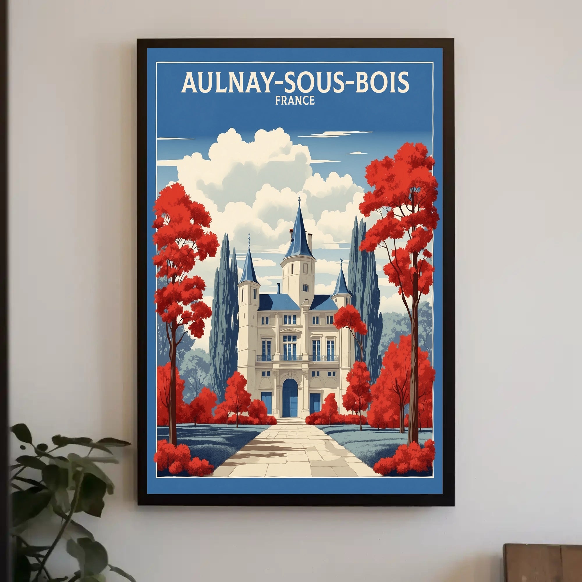 Majestic French Chateau Travel Poster PosterGoat