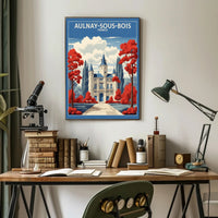 Majestic French Chateau Travel Poster PosterGoat