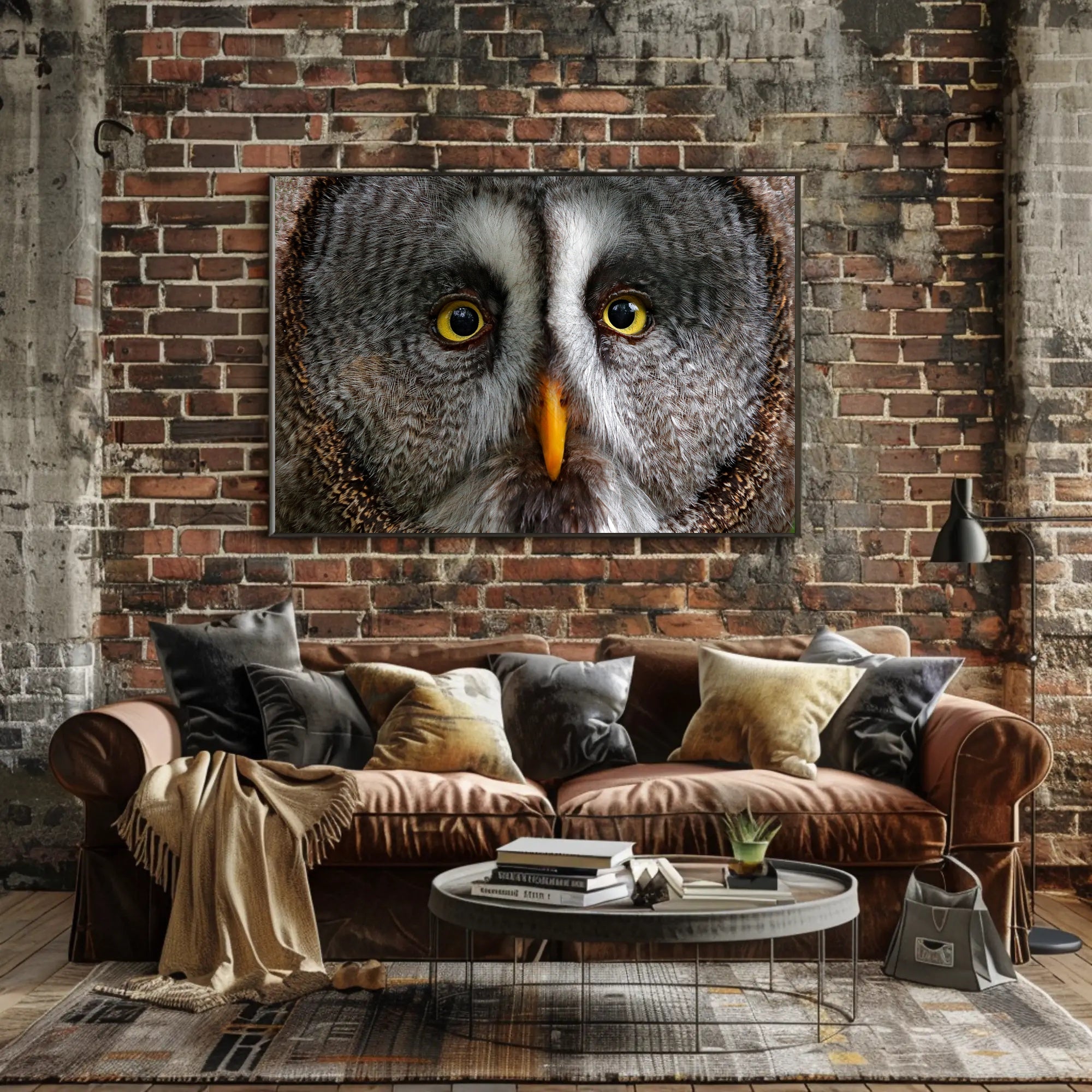 Majestic Great Grey Owl Wildlife Animal Poster PosterGoat