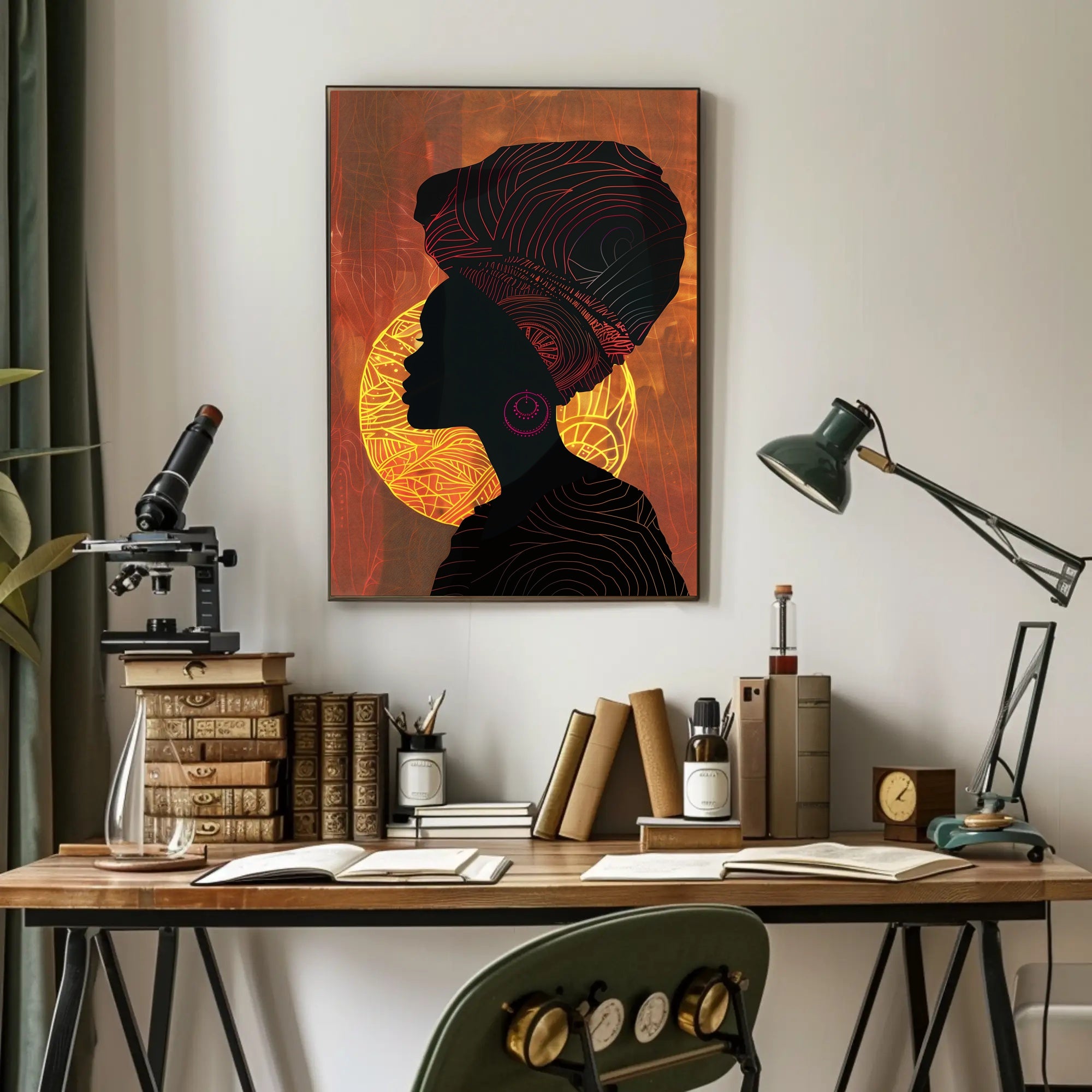 Majestic Identity Silhouette Art Cultural or Heritage Poster PosterGoat