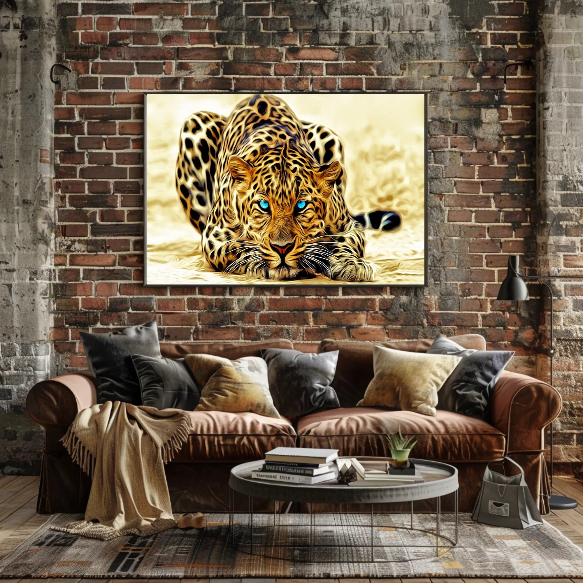 Majestic Leopard Close-Up Art - Animal Poster PosterGoat
