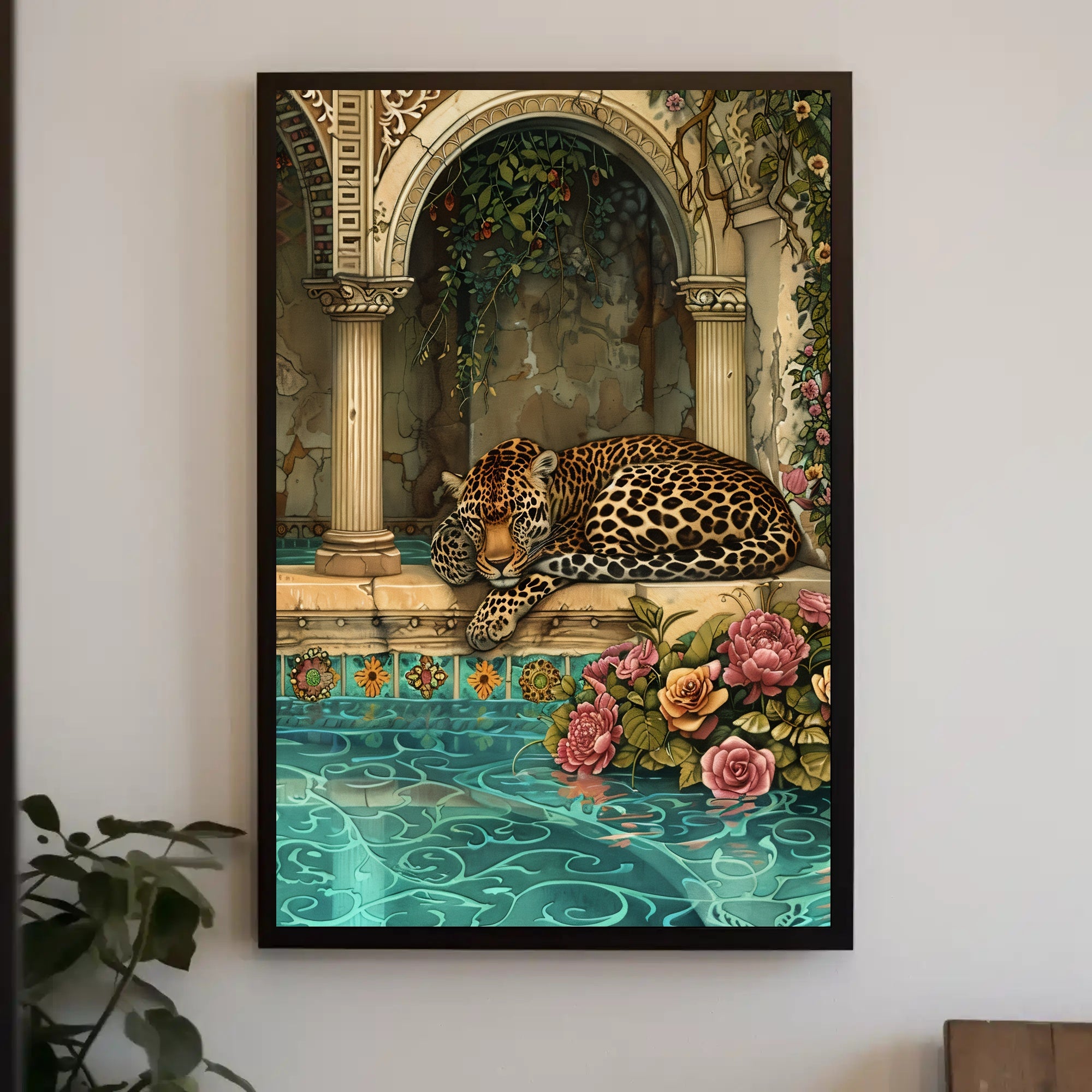 Majestic Leopard by Ornate Archway Animal Poster PosterGoat